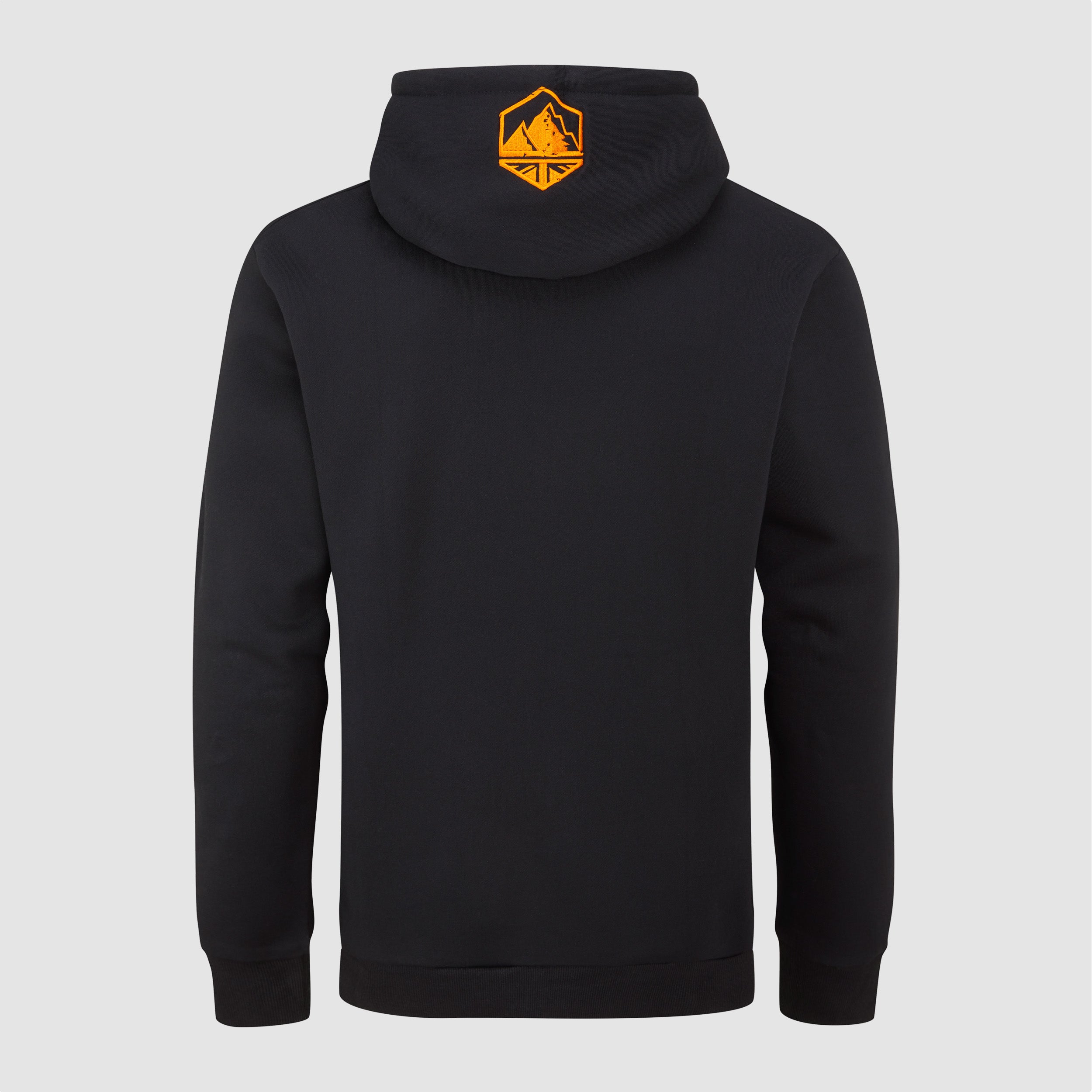 Terra Embroidered Hoodie Black and Orange