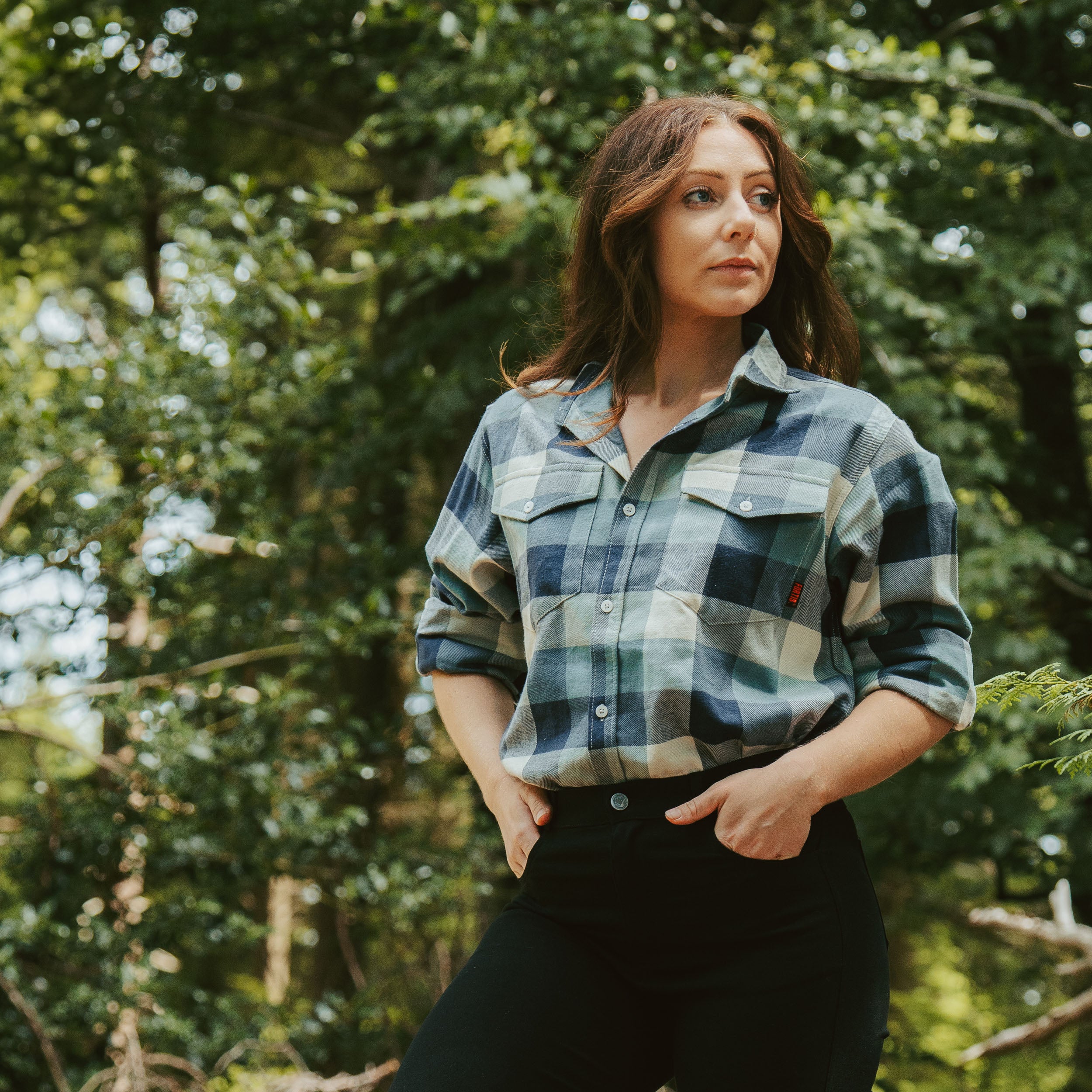 Ligna Checked Flannel Shirt Blue