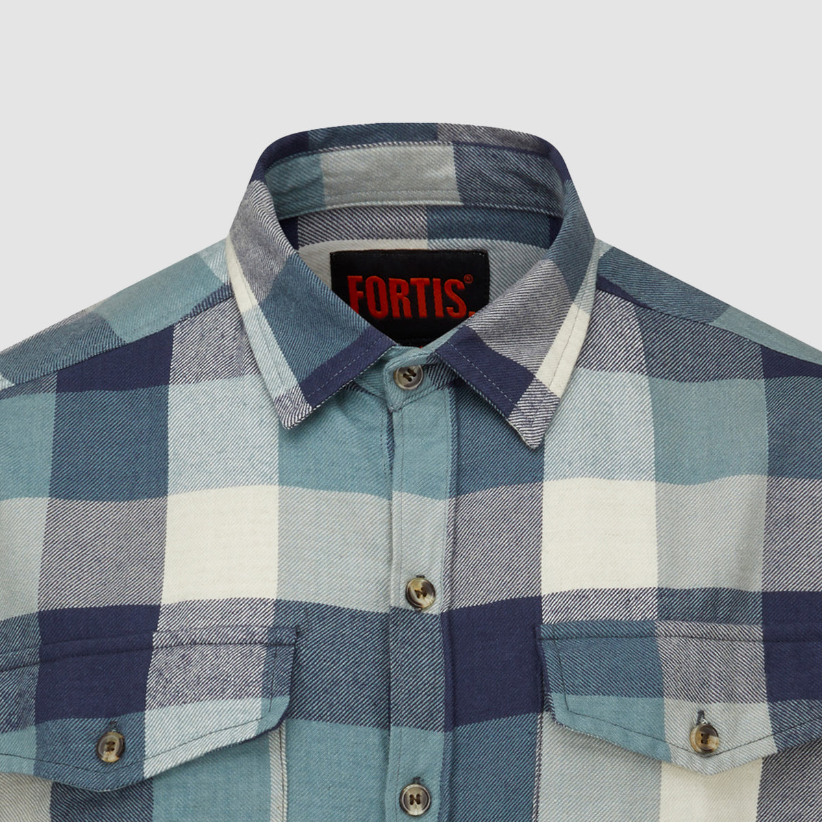 Ligna Checked Flannel Shirt Blue