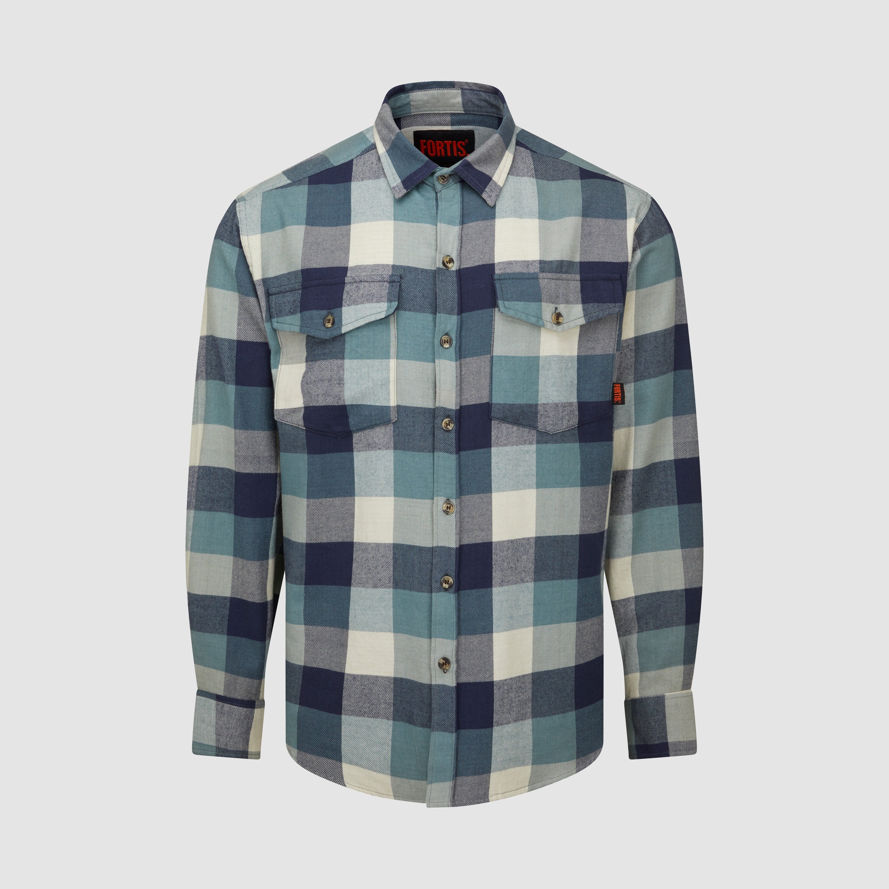 Ligna Checked Flannel Shirt Blue