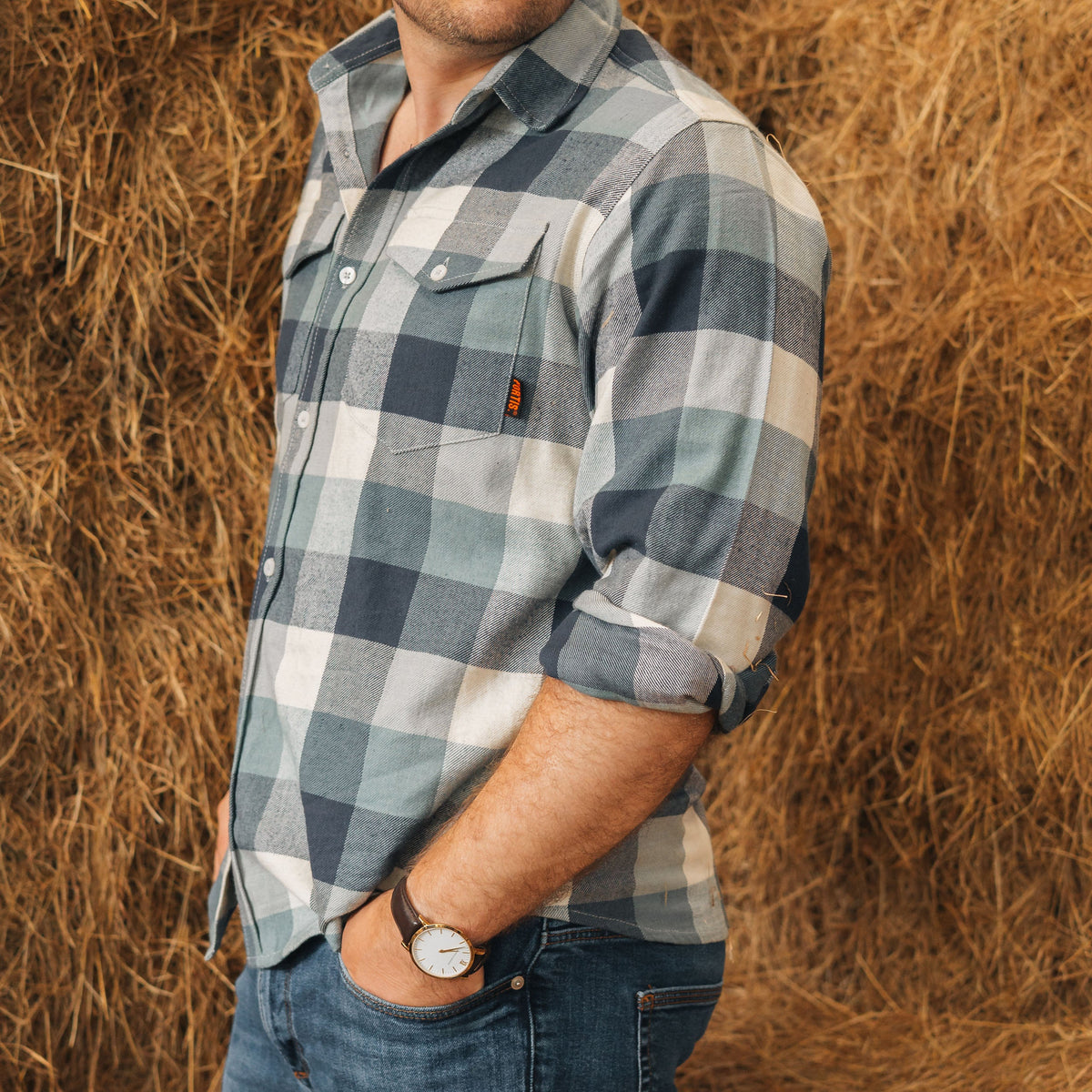 Ligna Checked Flannel Shirt Blue