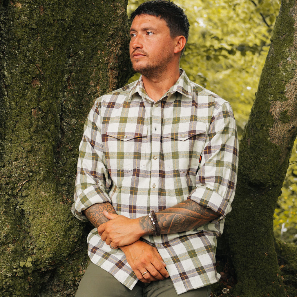 Ligna Checked Flannel Shirt Green
