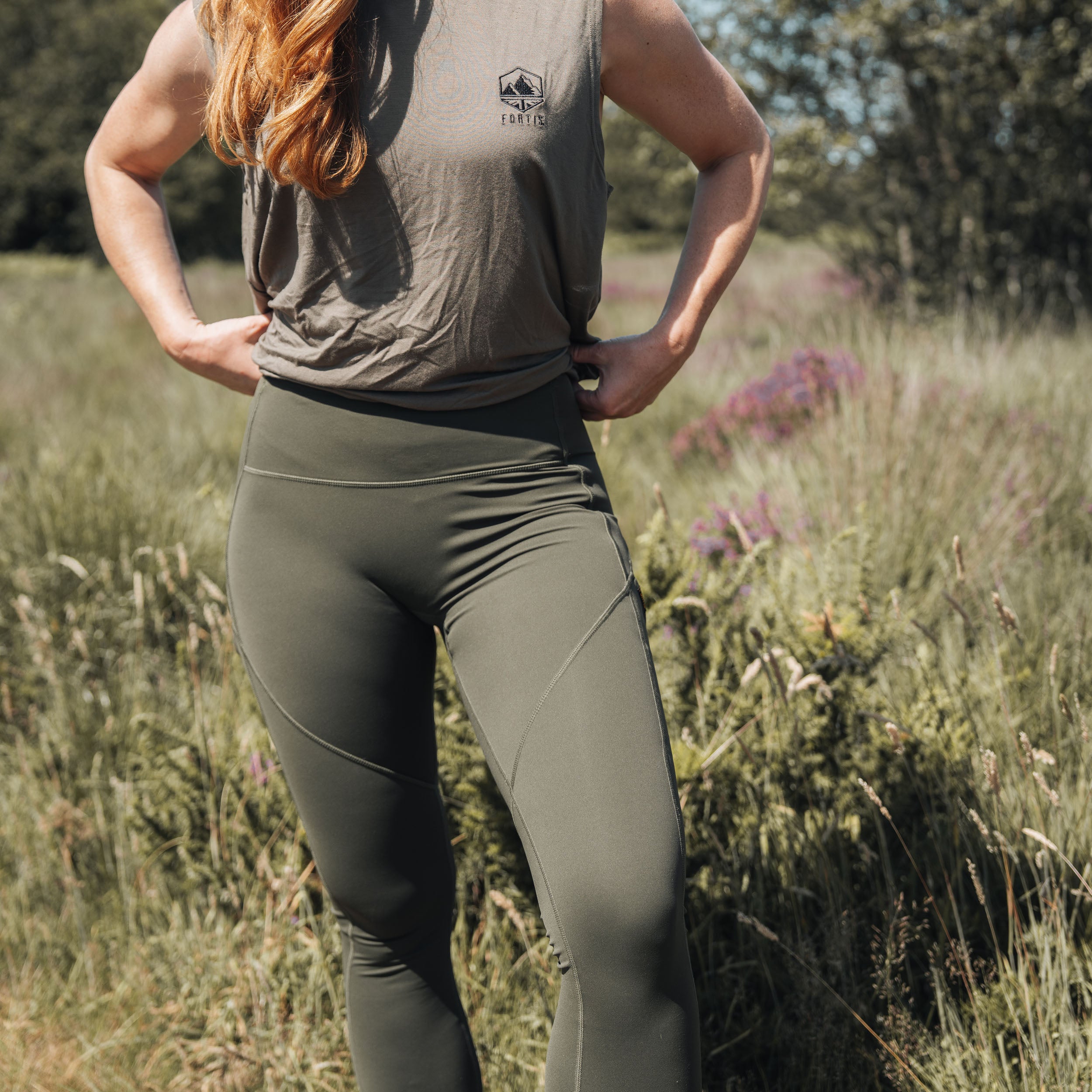 Womens Apex Outdoor Leggings Green
