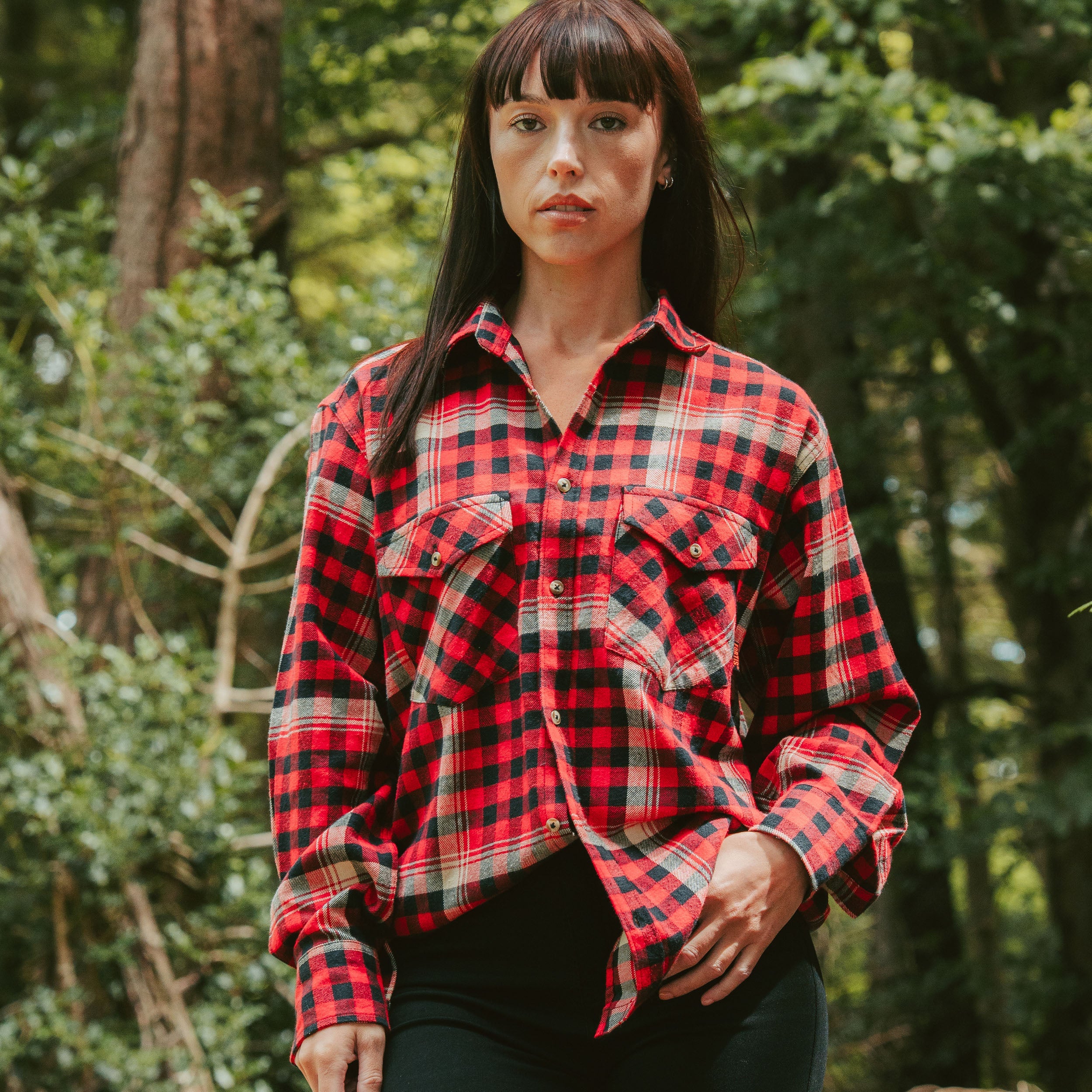 Ligna Checked Flannel Shirt Red