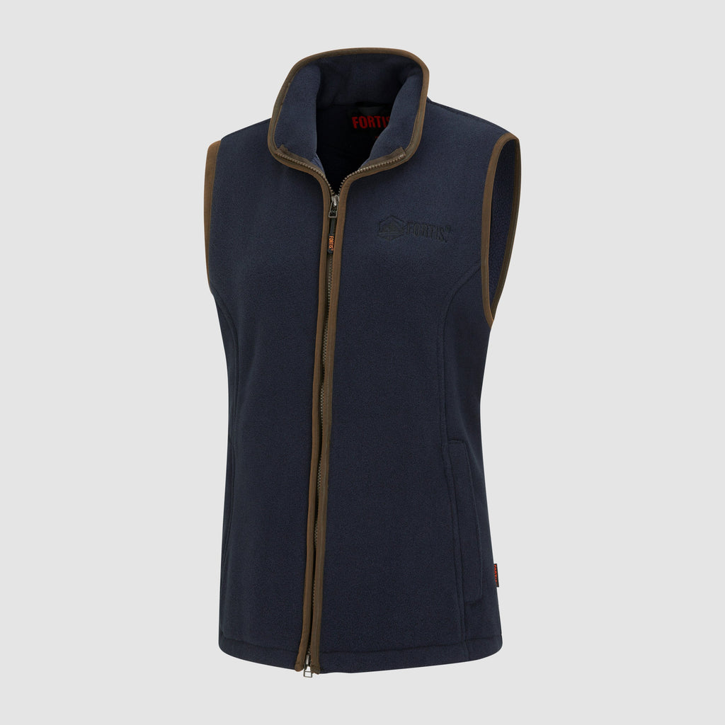 Womens Navy Vellus Fleece Gilet