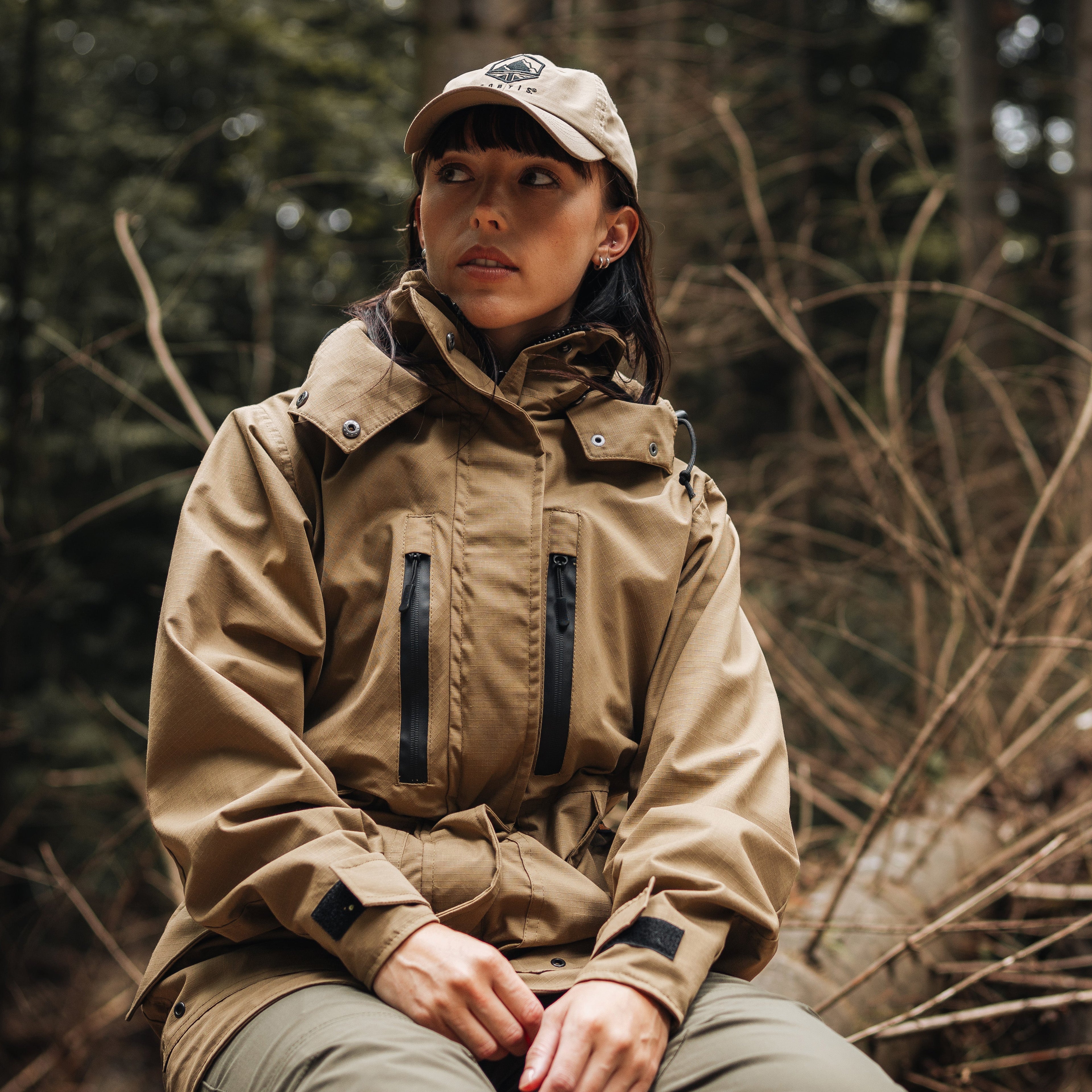 Womens Drawcord Field Jacket Navy