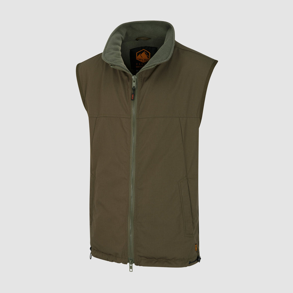 Mens Explorer Gilet Olive Green