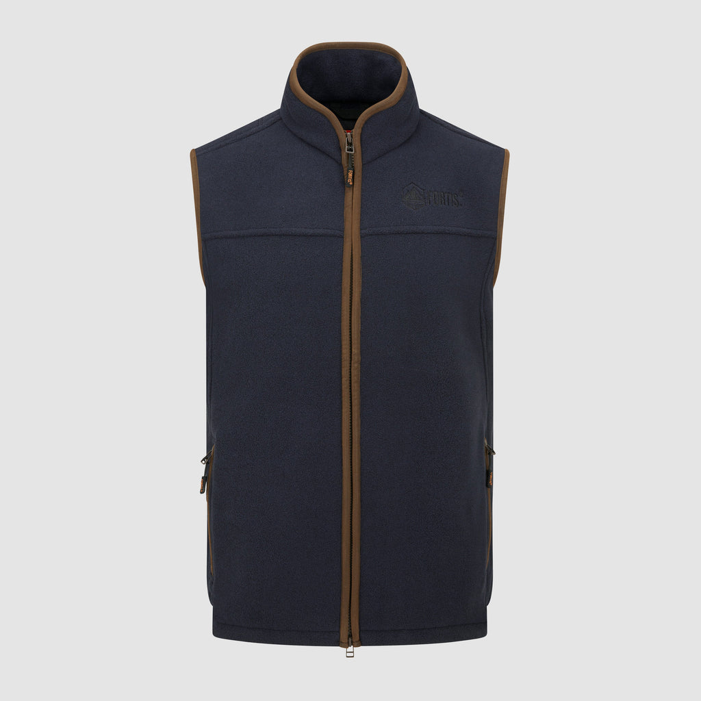 Mens Navy Vellus Fleece Gilet