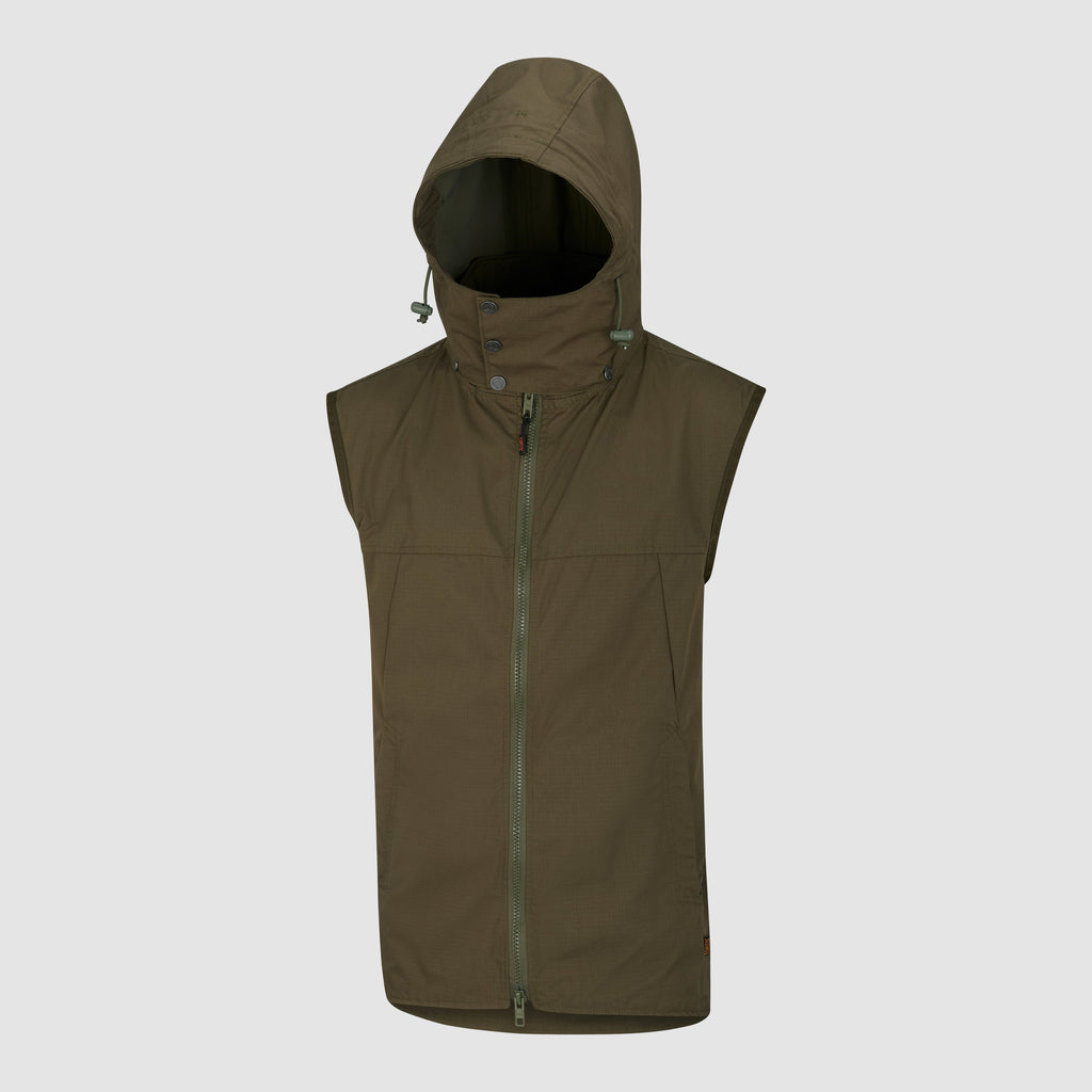 Mens Waterproof Explorer Gilet Olive Green