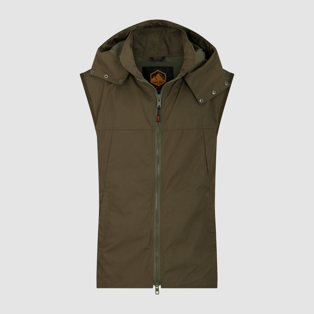 Mens Waterproof Explorer Gilet Olive Green