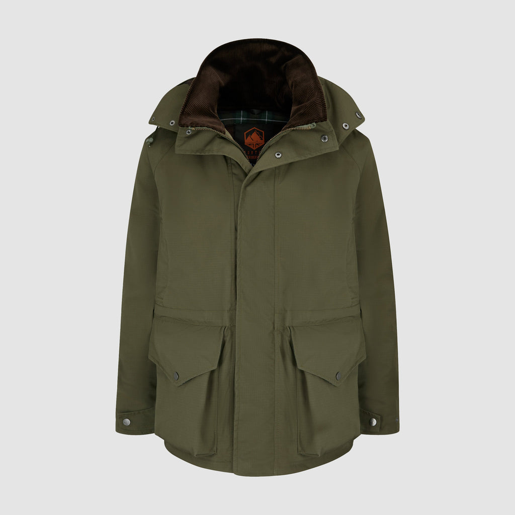 Mens Highland Coat Olive Green