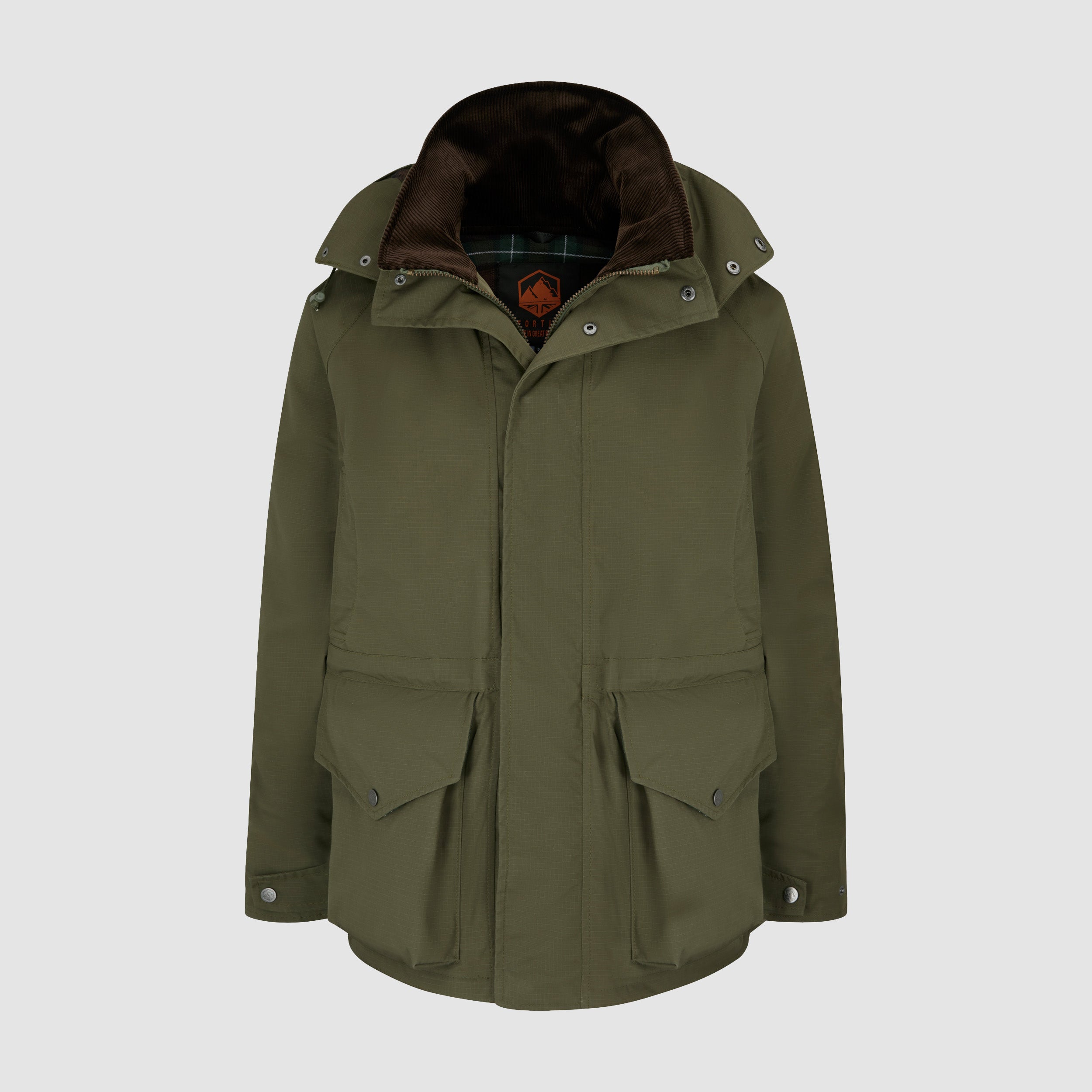 Mens Highland Coat Olive Green
