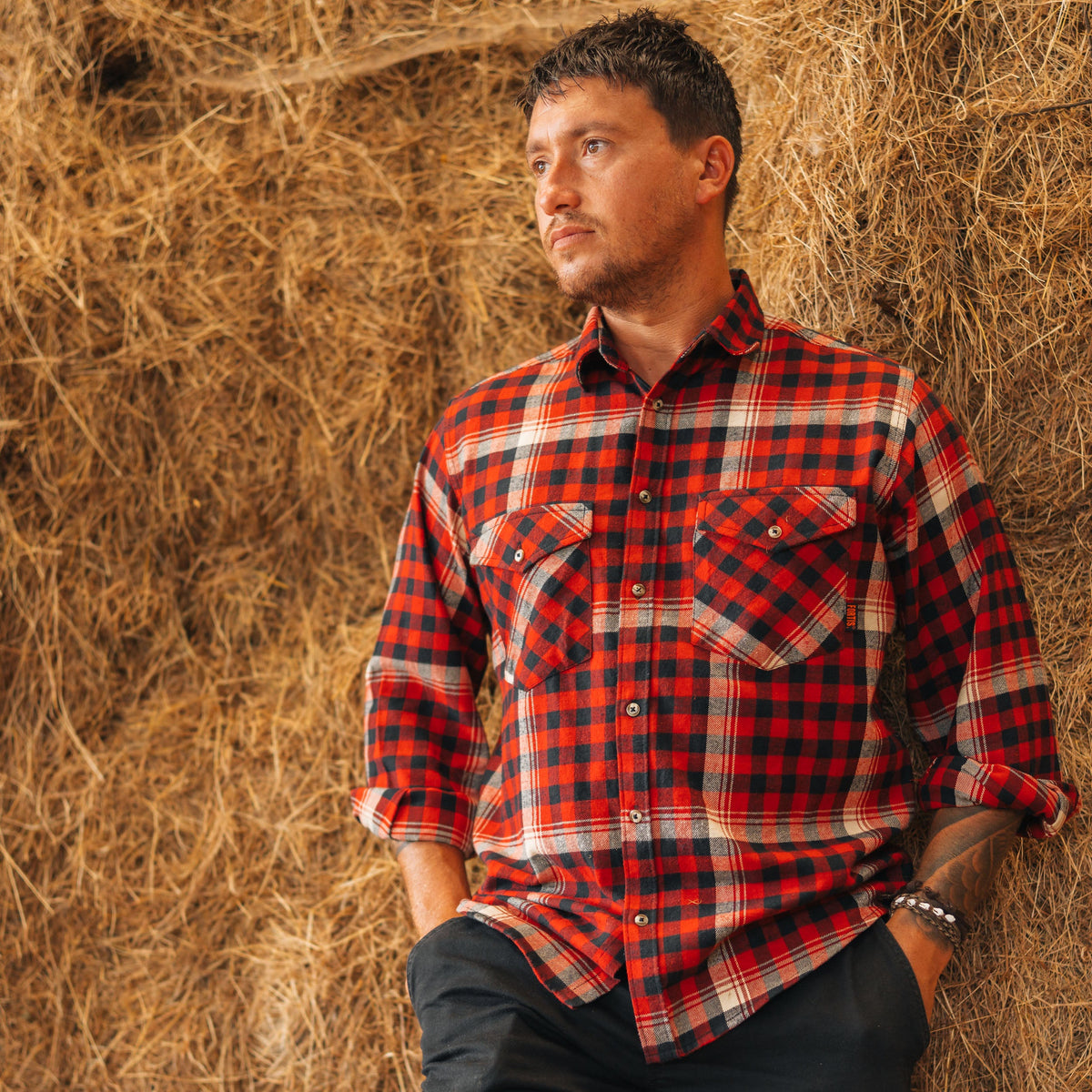 Ligna Checked Flannel Shirt Red