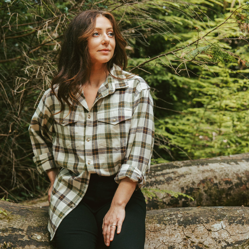 Ligna Checked Flannel Shirt Green