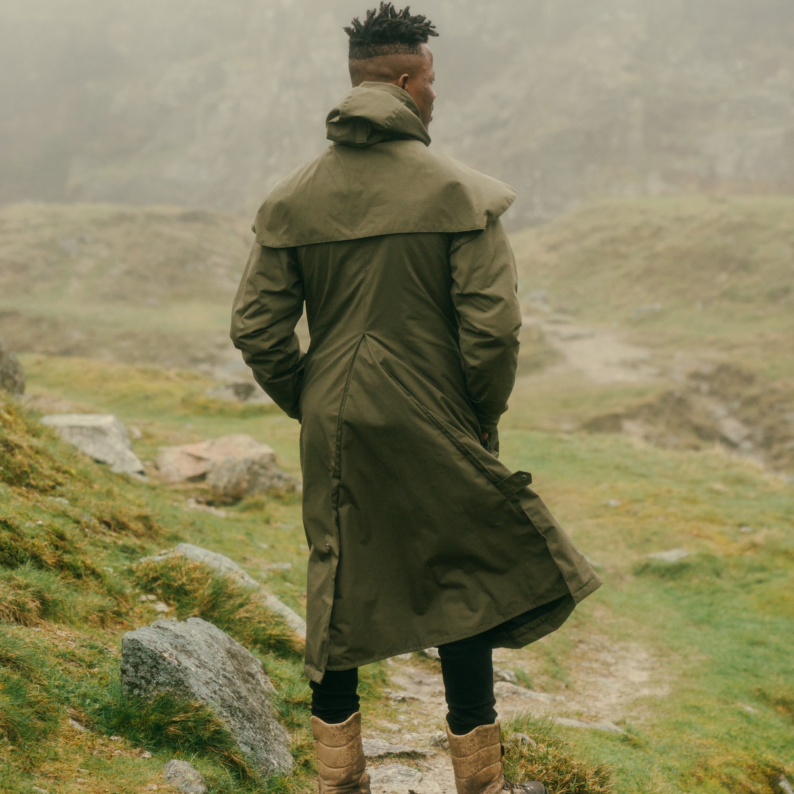 Unisex Stockmans Coat Olive Green