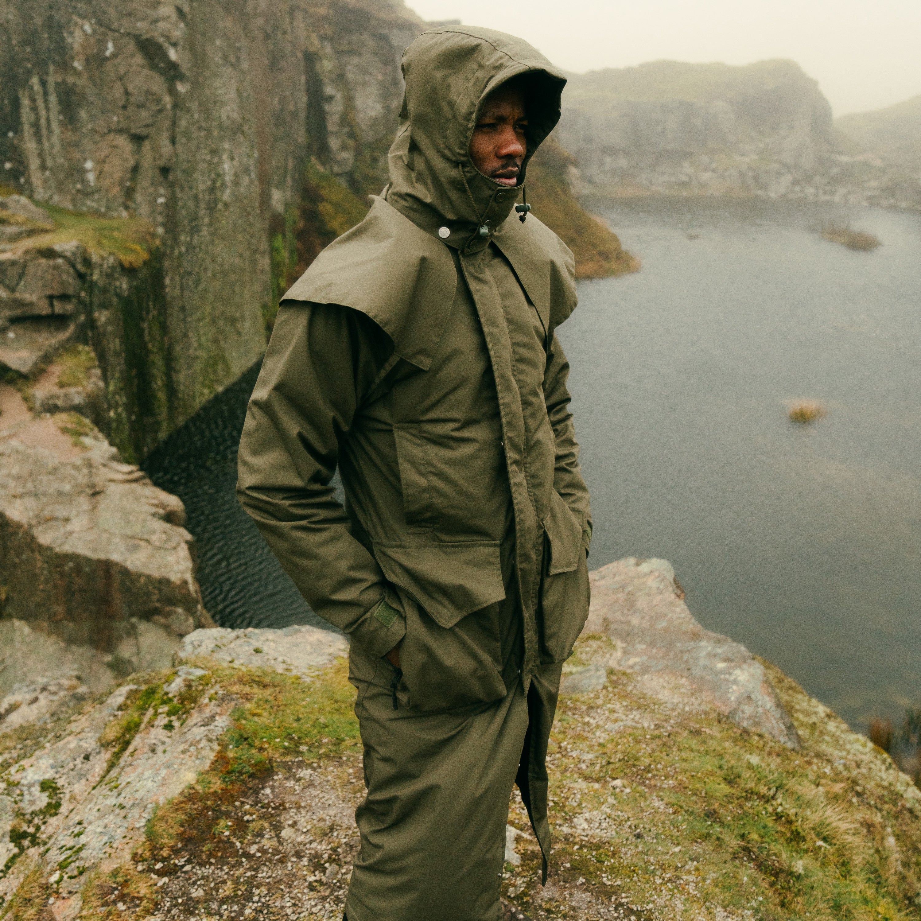 Unisex Stockmans Coat Olive Green