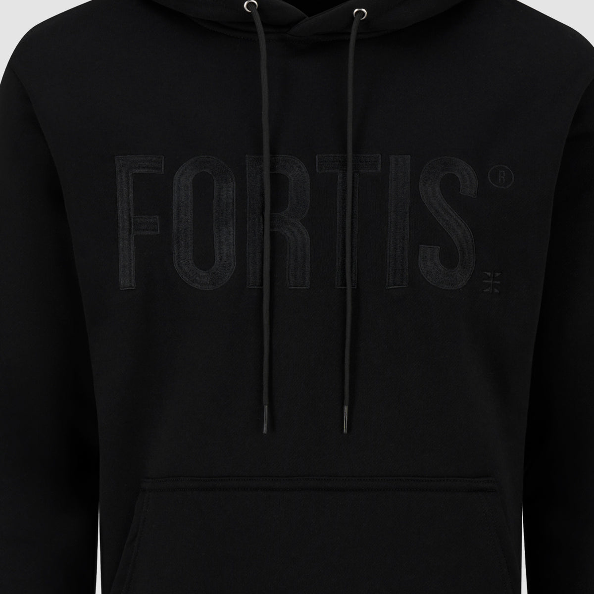 Terra Embroidered Hoodie Black