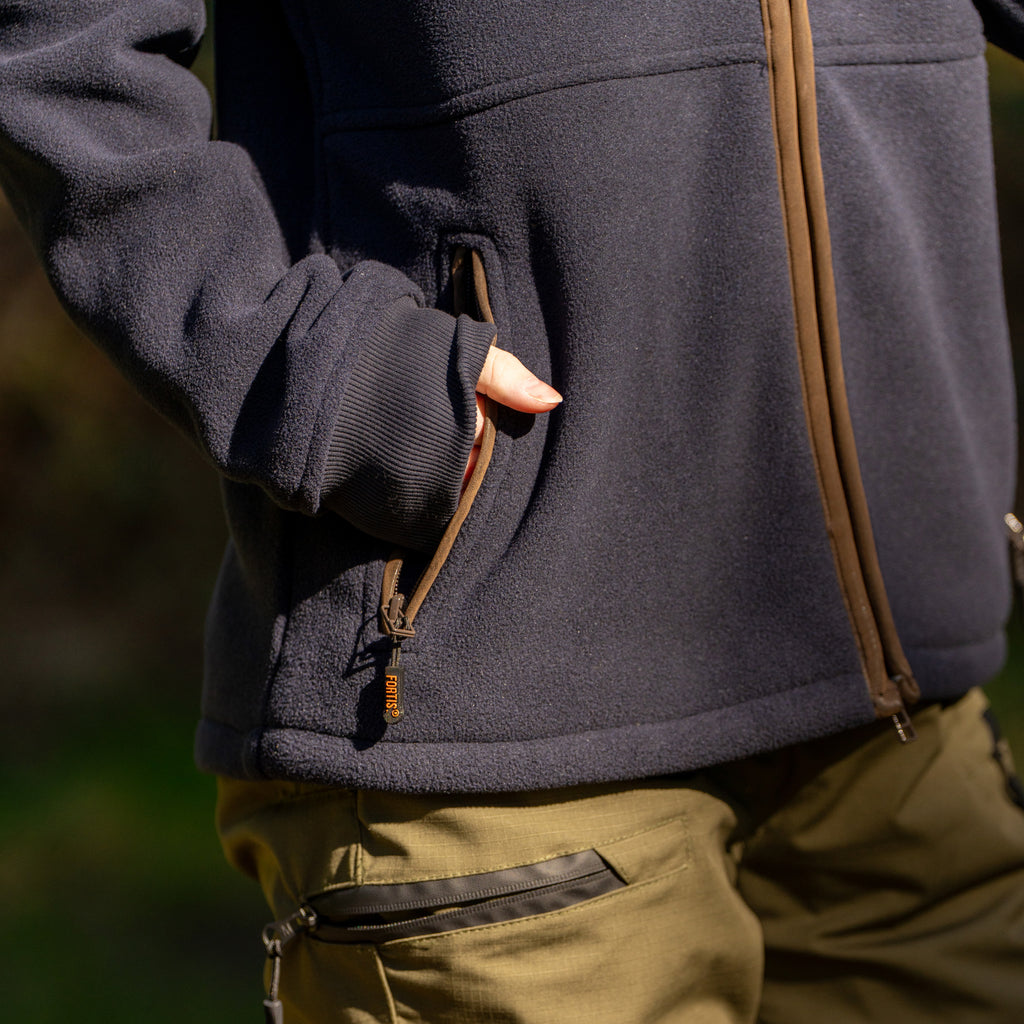 Womens Navy Opus Fleece Jacket