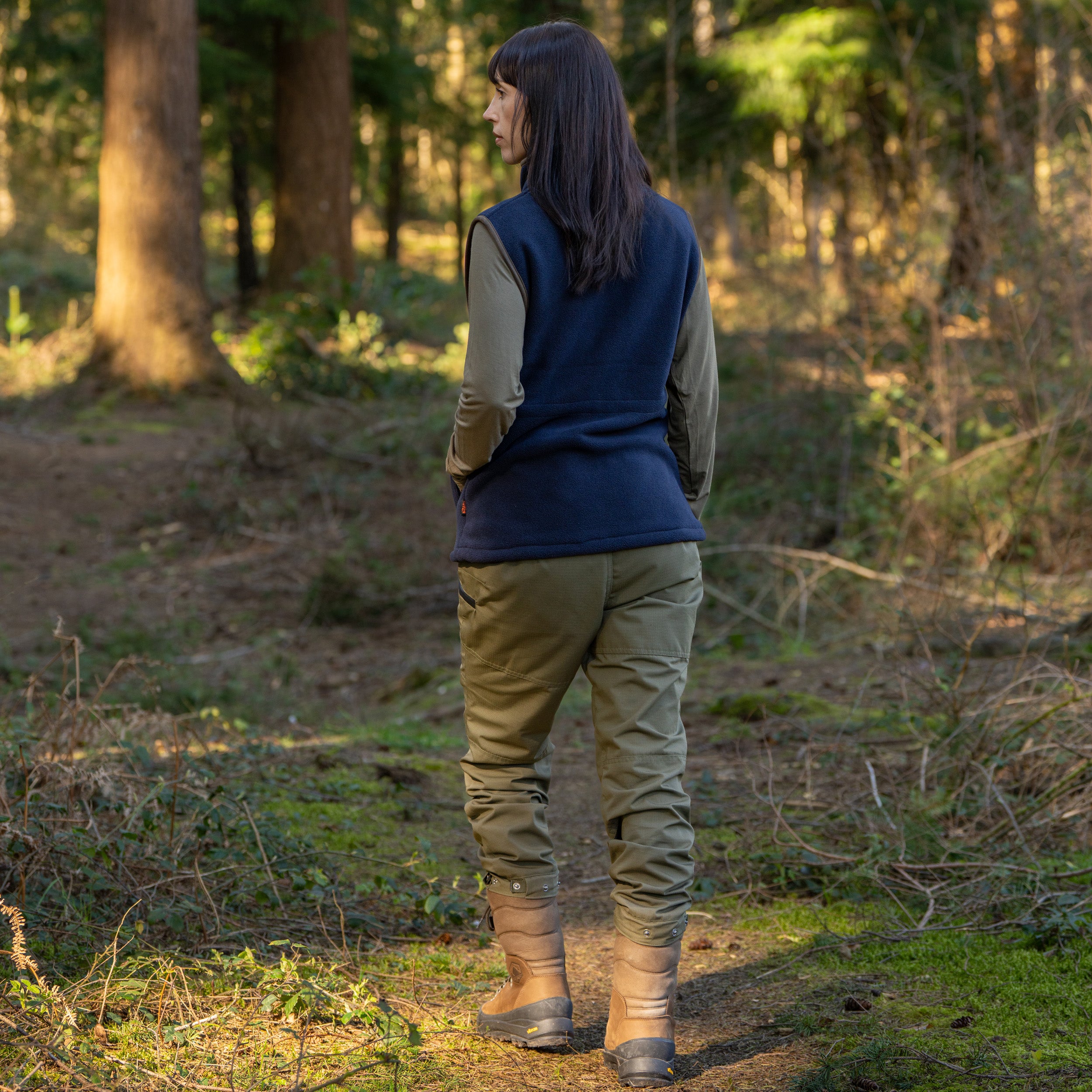 Womens Navy Vellus Fleece Gilet