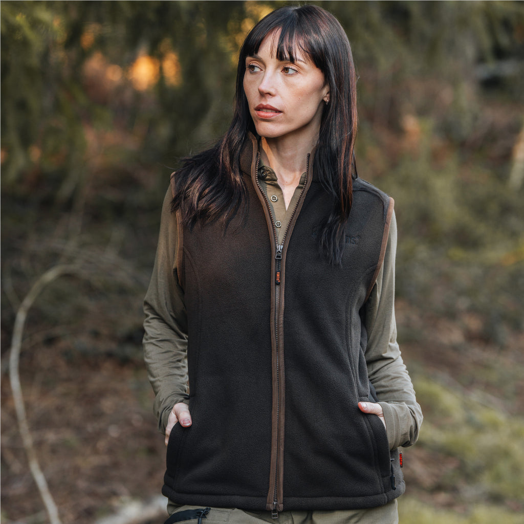 Womens Green Vellus Fleece Gilet
