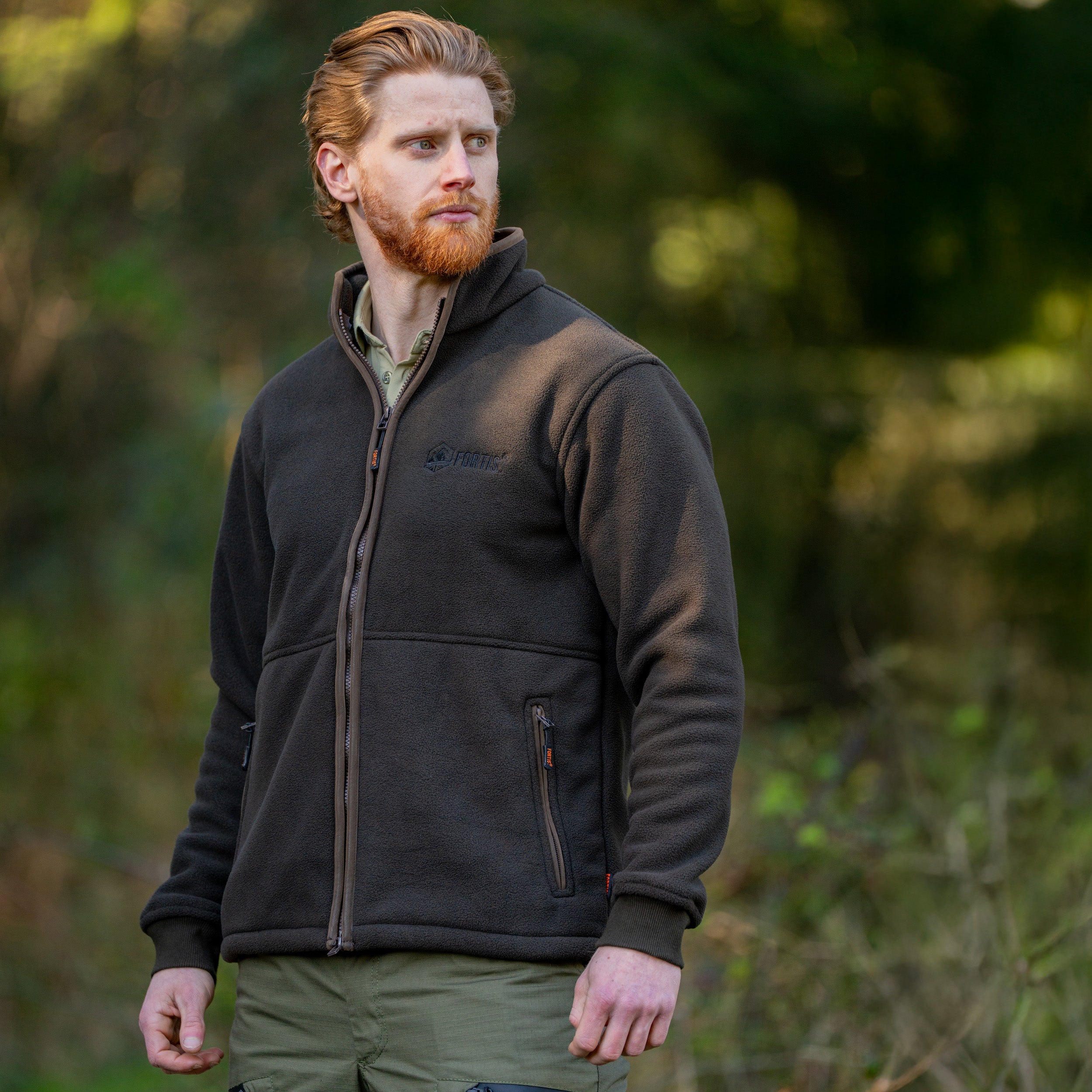 Mens Green Opus Fleece Jacket