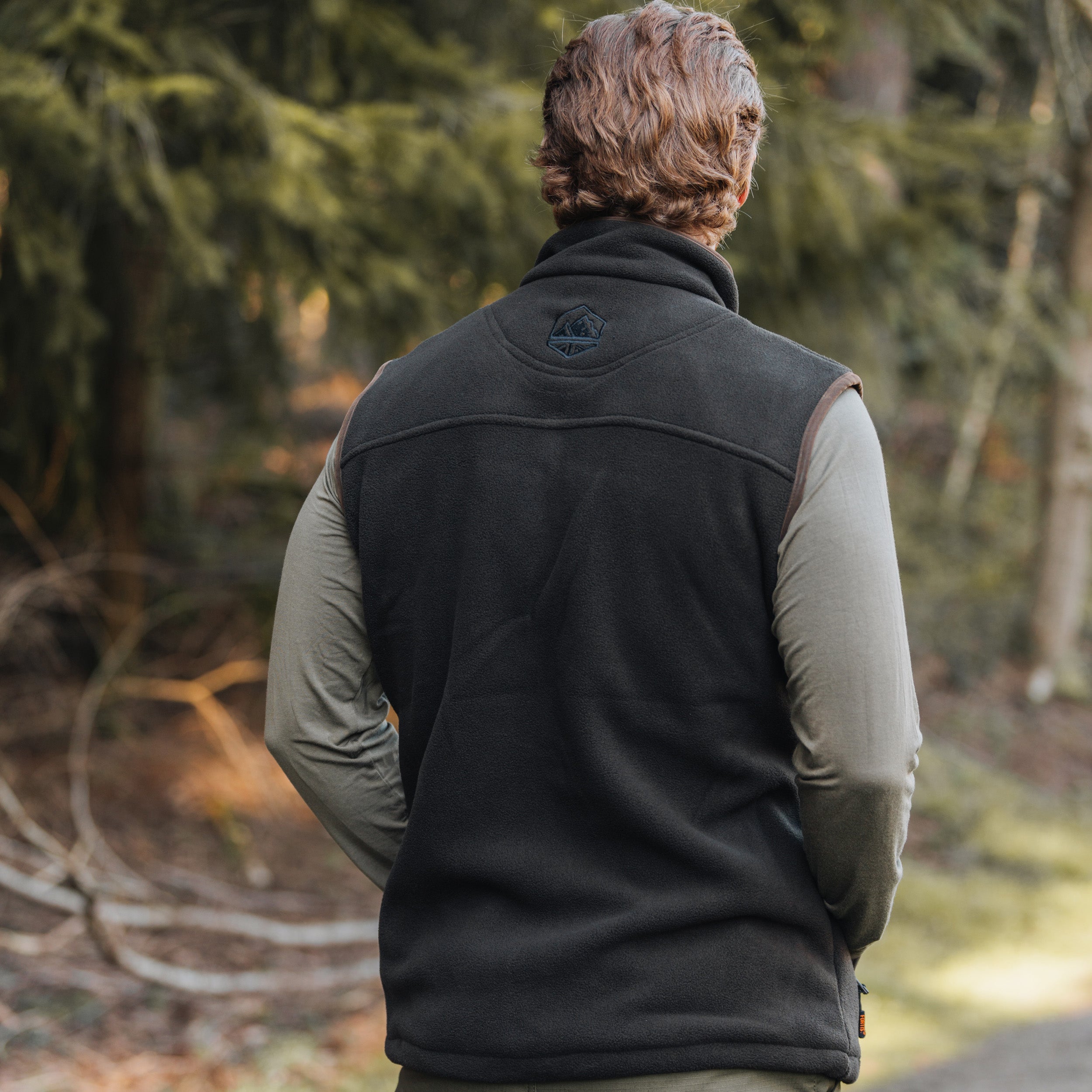 Mens Green Vellus Fleece Gilet